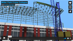 Big Blue Crane Collapse Animation 